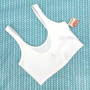FP Movement by Free People NWT White Hot Shot Crop Scoop Neck Tank Top, Small